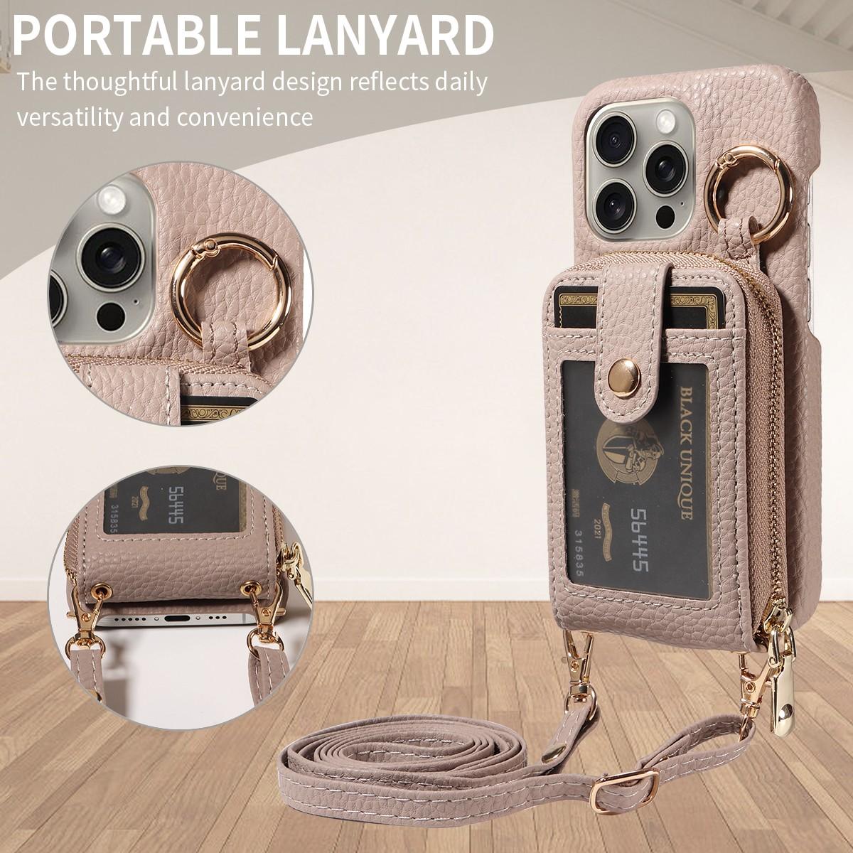 iPhone 17 Pro Max Case, Multi-Function Wallet Design, Secure Zipper Closure, Durable Protection Cover, Compatible with Multiple Models