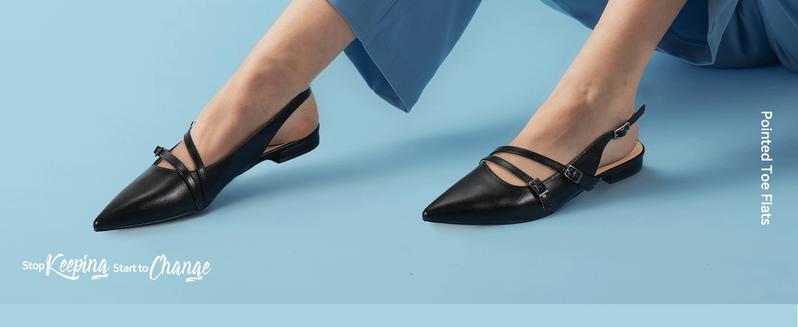 IDIFU Trending Sandals, Women's Flat Shoes Pointed Toe Strappy Slingback Ballet Flats Wedding Office Work Bridal Formal Dress Shoes for Women Dressy Comfortable Cute Trendy Ladies Flats