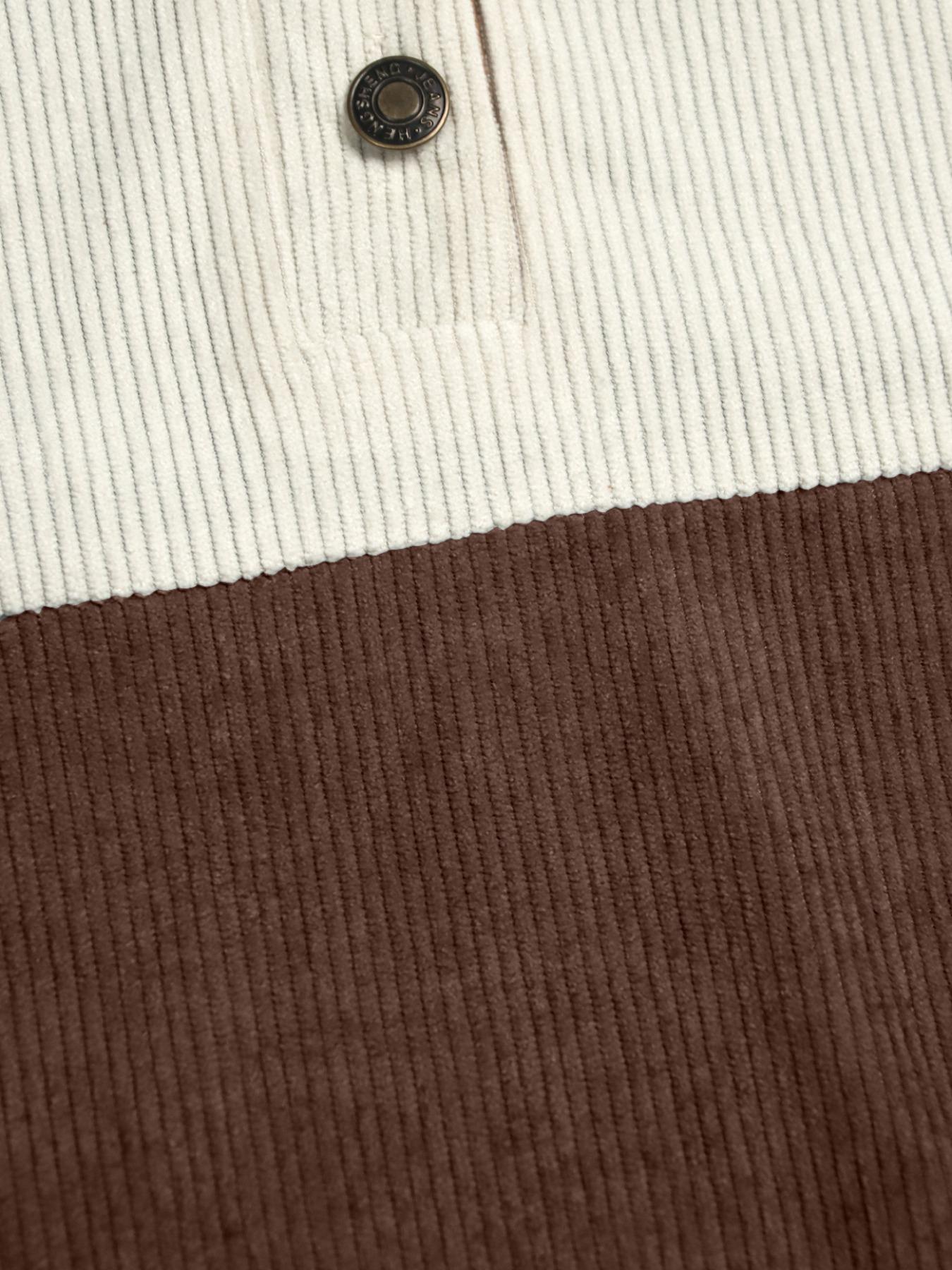 Men's color-blocked casual Knit hoodie, autumn and winter half-zipper long-sleeve jacket, loose collar autumn inner wear clothing