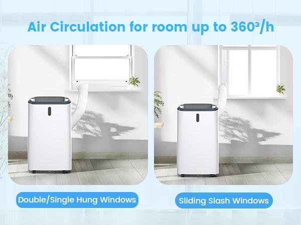 COWSAR 12000BTU-14000BTU Portable Air Conditioner,Portable AC Unit for Room Cools up to 550 Sq.ft-700 Sq.ft, 3 in 1 Air Conditioner Portable with Cooling& Dehumidifier&Fan,Remote Control,24Hrs Timer,3 Fan Speed