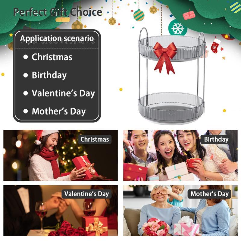 360° Rotating Makeup Organizer - Large Capacity Cosmetic and Skincare Dresser | Spinning Perfume Organizer Vanity Shelf for Makeup, Perfume, and Skincare (3 Tiers) ,Deals for you days Racks Household