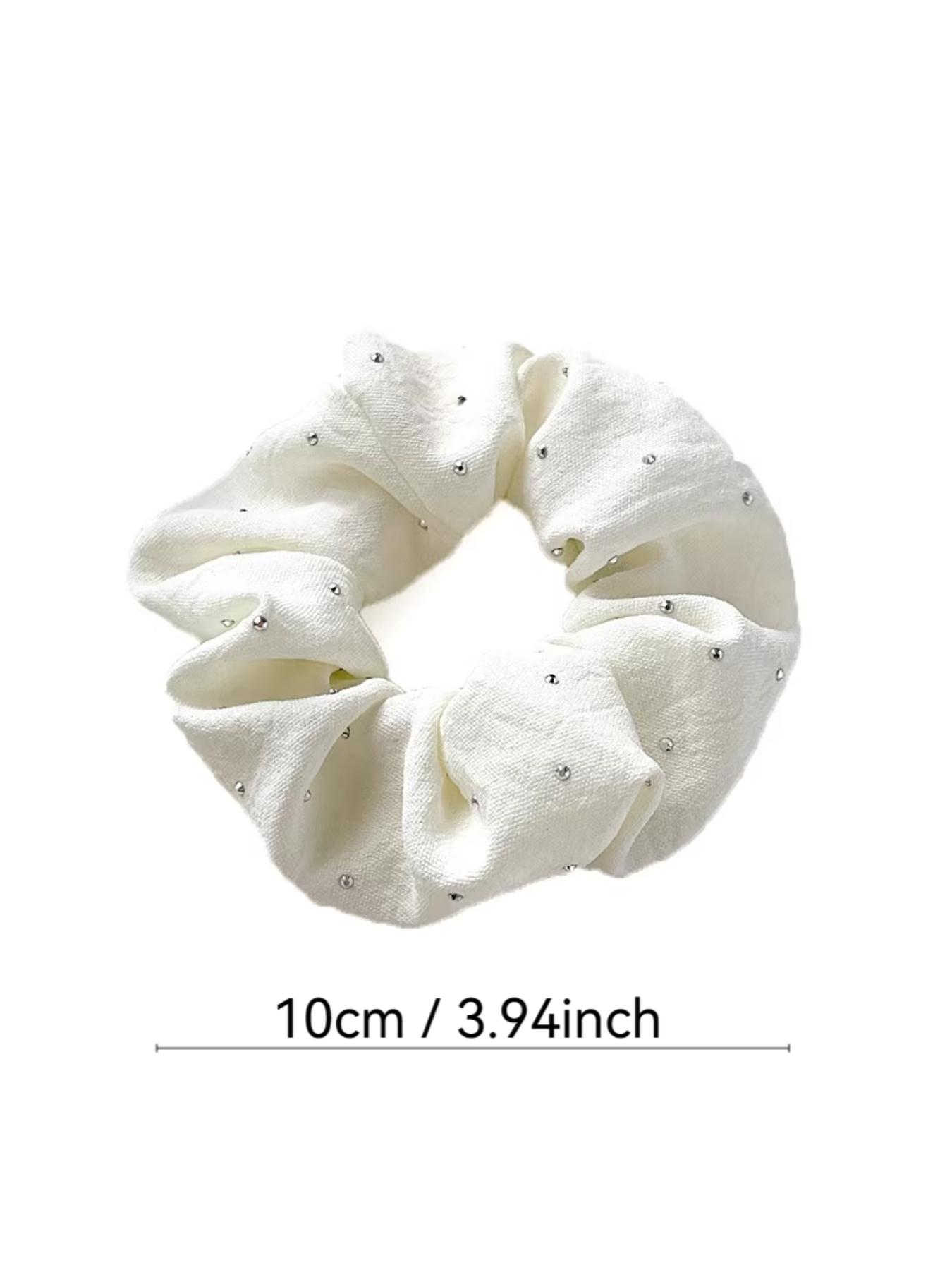 2-Pack Elegant Rhinestone Hair Ties, New Summer High-End Headbands, Simple Fabric Elastic Bands, Daily Commute Fashion Accessories