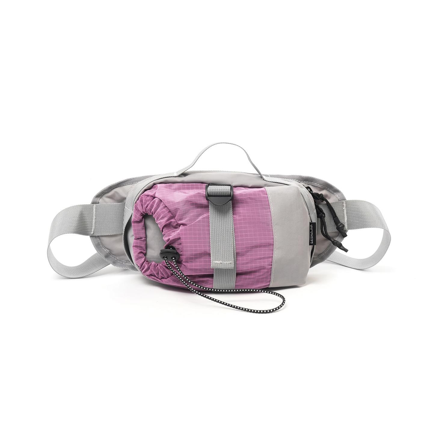 Unisex Lightweight Durable Colorblock Outdoor Sling Bag - Adjustable Strap, Water Bottle Slot, Crossbody Chest Pack for Camping, Hiking