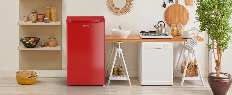 Upstreman mini fridges 3.2 Cu.Ft with Freezer Compact Single-Door Fridge for Dorm Office Bedroom BR321 Adjustable Temperature Thermostat Energy-Efficient Quiet Operation 3 Removable Shelves & Crisper Drawer pantry drink fridge skincare fridge