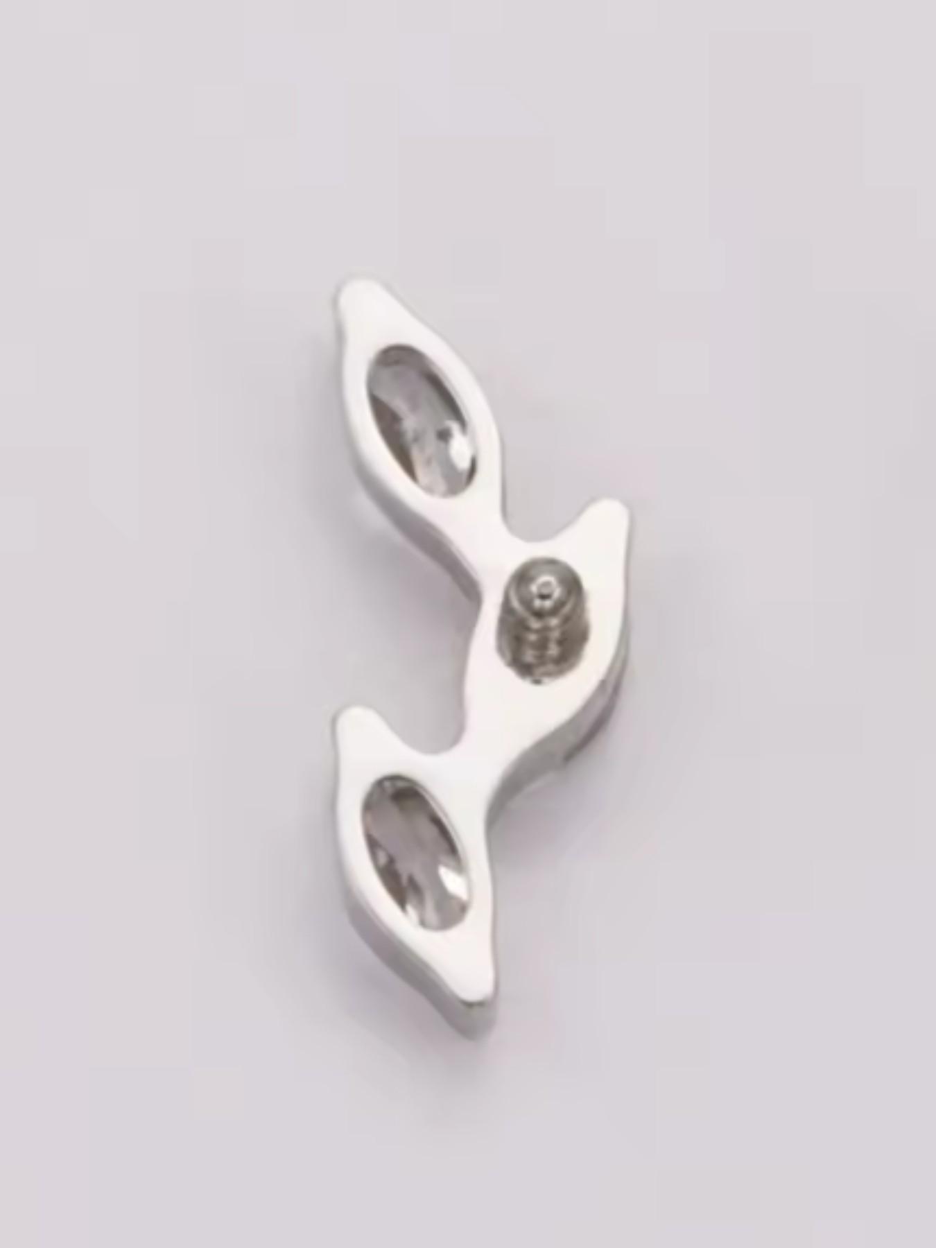 vanku 1pcs G23 Titanium Labret Studs 16G Threadless Push in Lip Piercing CZ Stud Piercing Jewellery for Tragus/Nose/Helix/Conch/Medusa/Lip/Labret - Helix Tragus Cartilage Earring for Women Men