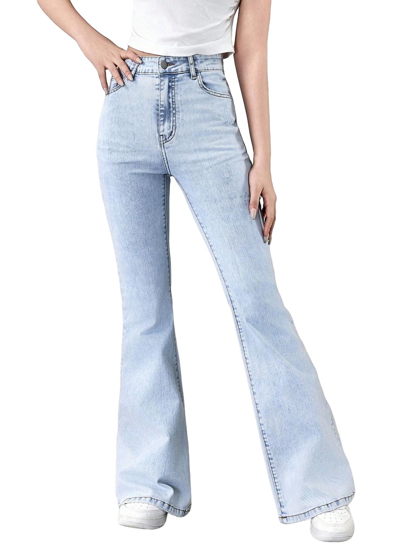 Girls Light Blue Wide Leg Jeans 130-160cm, Retro Bowknot Embroidery Denim Jeans, Kids Contrast Stitching Baggy Trousers, Sweet Summer Aesthetic