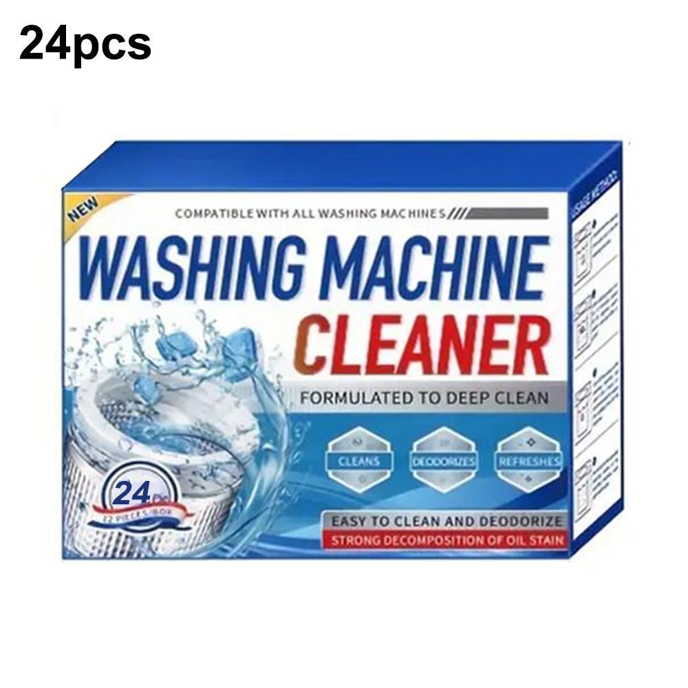 12pcs Washing Machine Cleaner Descaler, Cleaners Tablets, Washer Maintenance Tablets, Deep Cleaning Tablets Household for He Front Loader Top Load Washer, Septic Safe Eco-Friendly Deodorizer, Soap Scum Remover, Household Cleaning Products