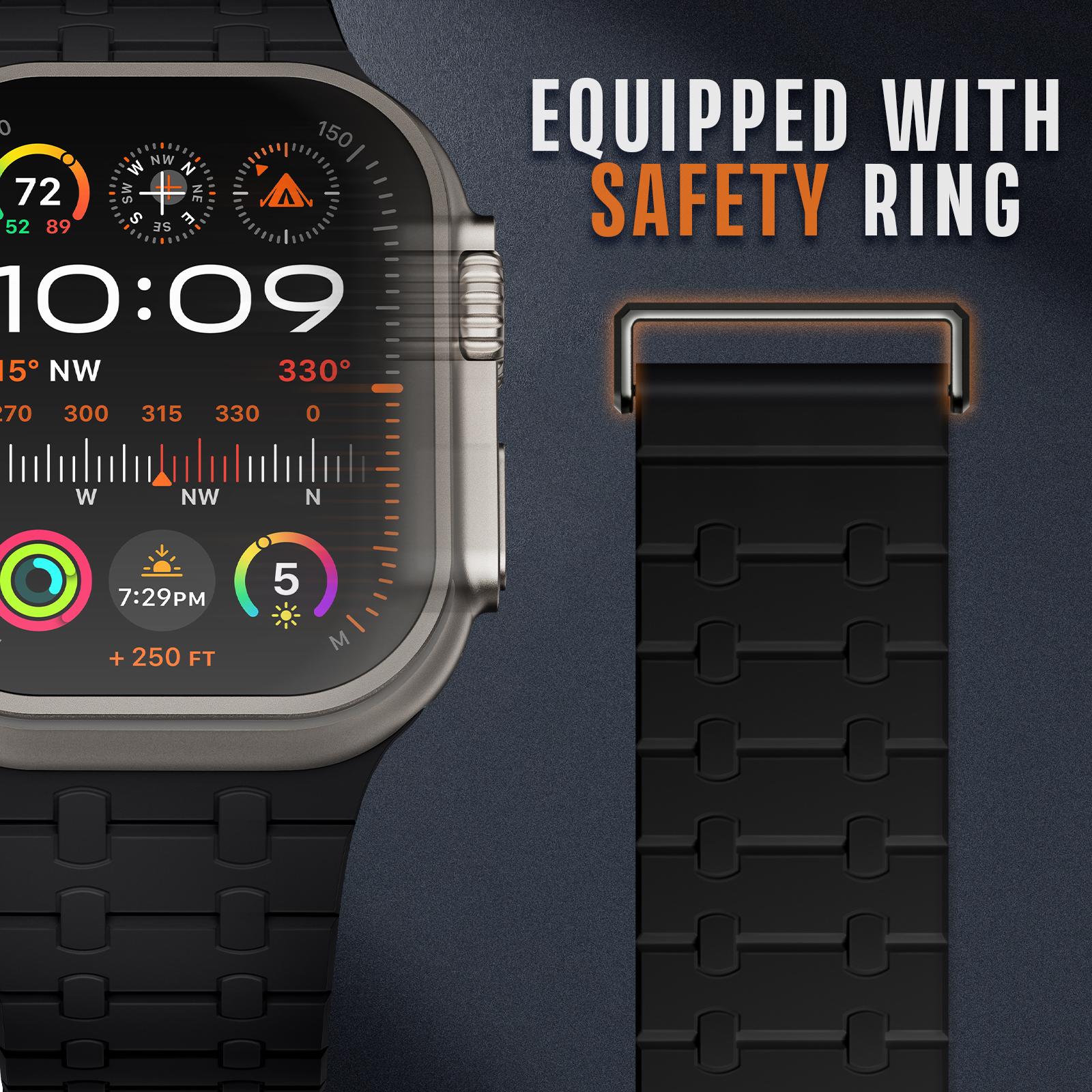 Quick-Snap Magnetic Band for Apple Watch Band 49mm 46mm 45mm 44mm 42mm, Silicone Sport Band Replacement Strap for iWatch Ultra Series 11 10 9 8 7 6 5 4 3