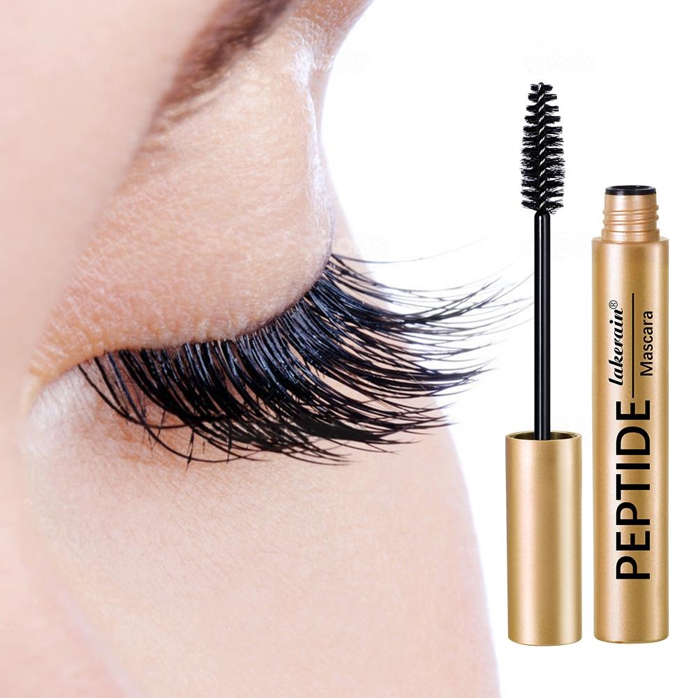 3 Counts Peptide Mascara, Lengthening & Volumizing Waterproof Mascara, Smudge-Proof, Clump-Free, Flake-Resistant Wear, Sweat for All-Day Fluttery Lashes​, Eyelash Makeup