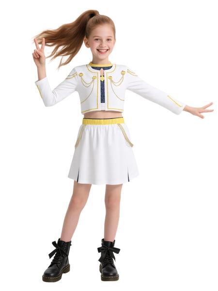 K-Pop Girls' Halloween Costume Skirt Set, Party Costume, Zoey Role Play, Teenage Girls Trendy Cosplay Clothing, All Seasons Fitted Style