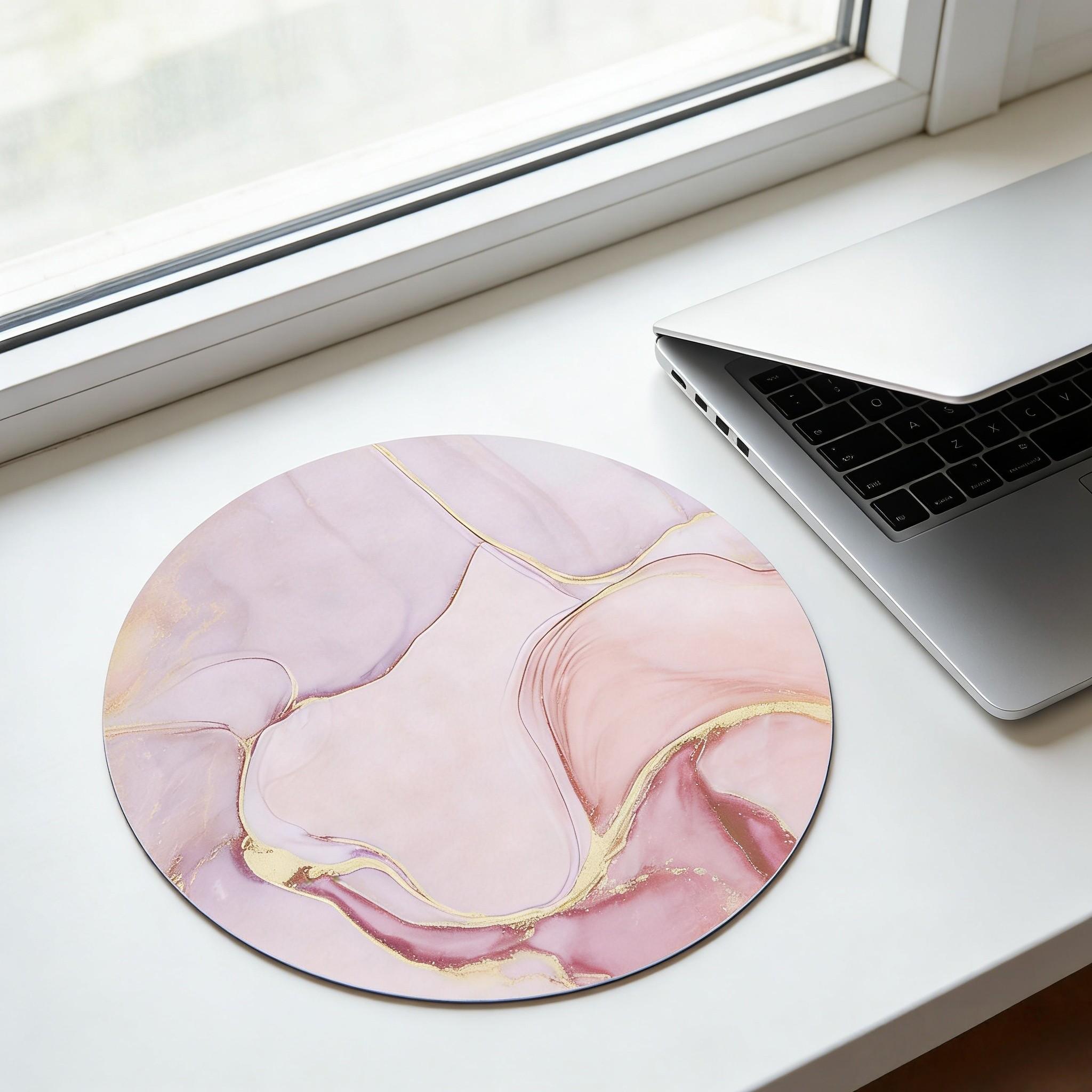 Fashion Cartoon Round Mouse Pad, Non-Slip Rubber Base, Small Desktop Mat for PC/laptop, Gaming/mouse Pad, Gift for Girls/women, 7.87 Inches