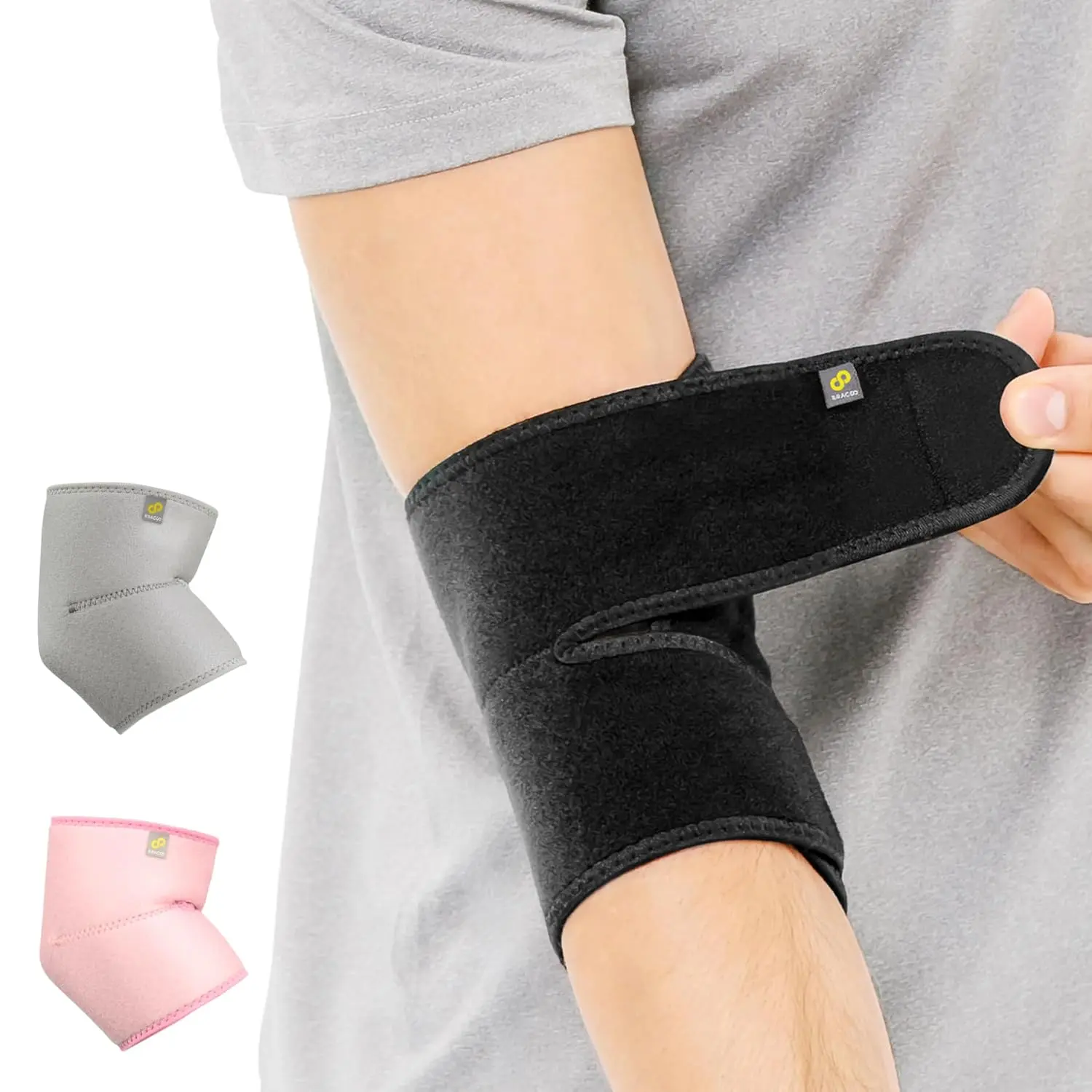 Neoprene Elbow Guard - Protective Sports Arm Sleeve for Men & Women, Tendonitis, Bursitis, Sprains, Strains, Racquetball Injury Recovery, Arthritis Pain Relief, ES10, Summervibes