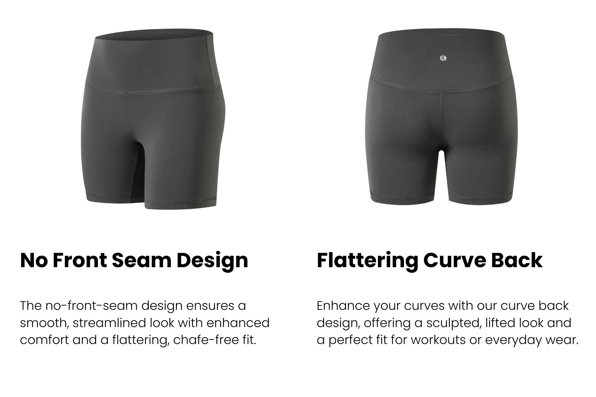 Colorfulkoala Women's No Front Seam Dreamlux Yoga Shorts 6" with Side Pockets Workout Shorts High-Waisted Shorts Bike Shorts