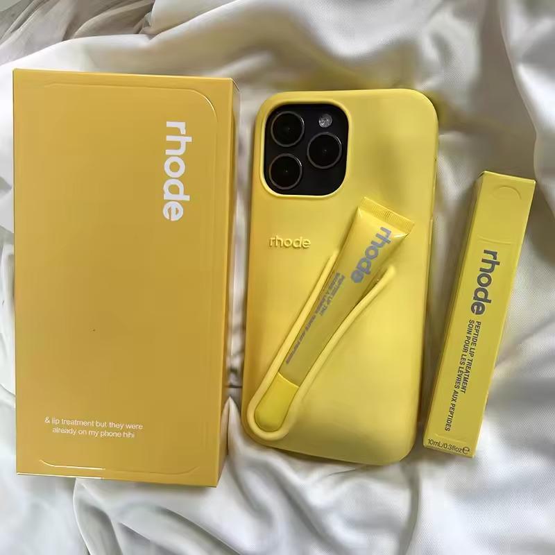 Portable Lipstick Phone Silicone Case, Fits iPhone 17/11/12/13/14/15/16 Pro Max Plus, Soft Shell Lollipop Design, Protective Cover