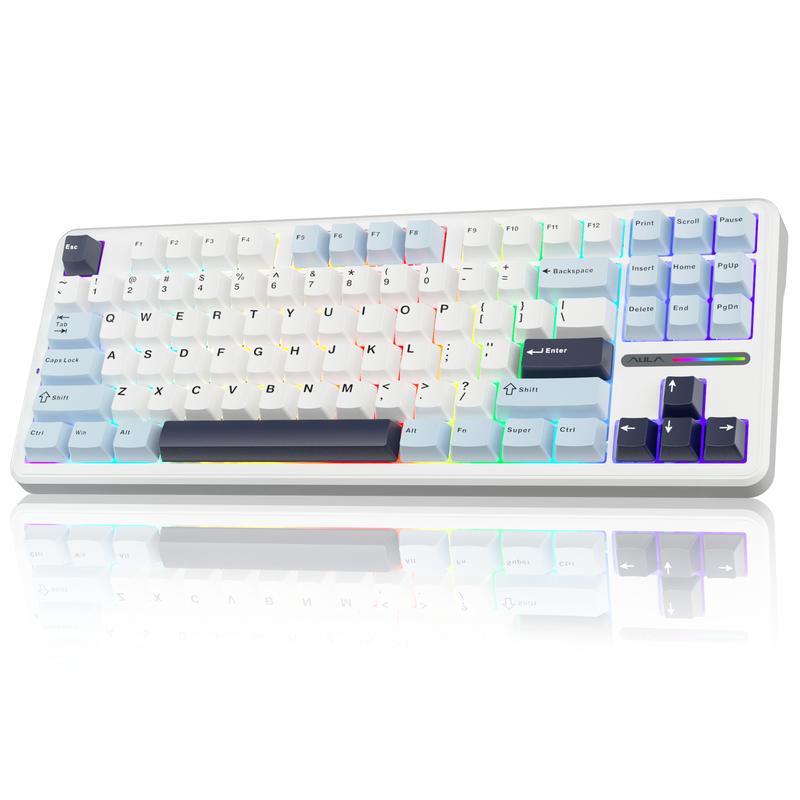 AULA F87 Wireless Mechanical Keyboard,75% TKL Custom Hot Swappable Keyboard,Gasket Mount Gaming Keyboard with PBT Keycaps,Pre-lubed Greywood Switches,2.4GHz/USB-C/BT5.0 RGB Backlit Mechanical Keyboard TikTokShopfalldealsforyou AULA F87 Wireless Mechanical Keyboard,75% TKL Custom Hot Swappable Keyboard,Gasket Mount Gaming Keyboard with PBT Keycaps,Pre-lubed Greywood Switches,2.4GHz/USB-C/BT5.0 RGB Backlit Mechanical Keyboard TikTokShopfalldealsforyou
