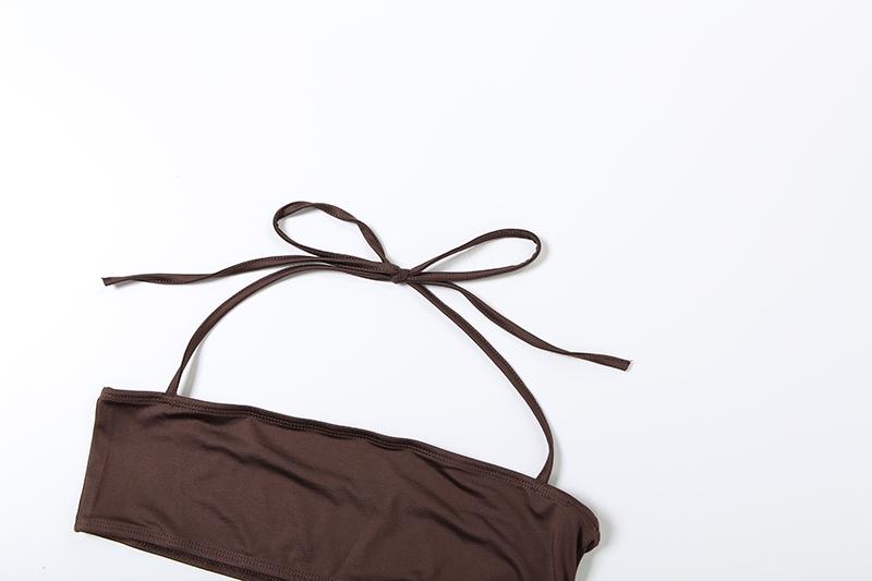 DOUCIU Trendy Personality High Street Hip Hop Cool Tight Sexy Hot Versatile Women'S Thin Solid Color Vest With Adjustable Drawstring Perforated Trousers Two-piece Set Stretchy Outfit Sets