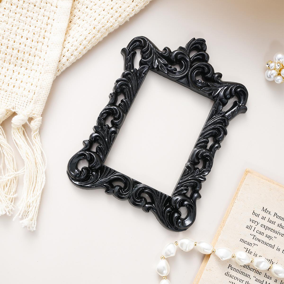 French Mini 3D Floral Frame Decor, Resin DIY Ornament, Perfect for Jewelry Photography, Wedding Seating Cards, Party Decorations