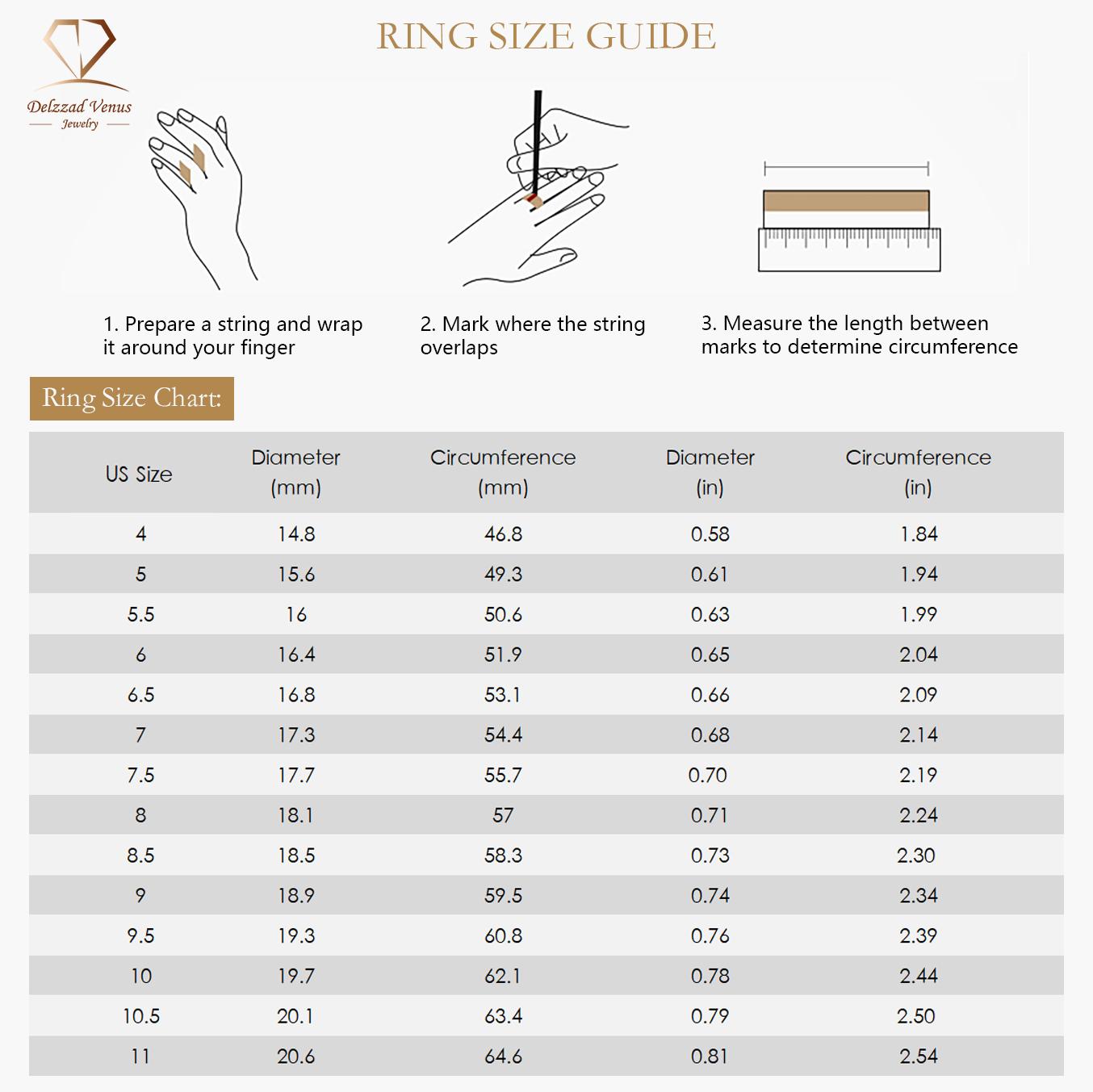 Delzzad Round Synthetic Moissanite S925 Curved Wedding Band Valentine's Day Gift For Women Engagement Rings