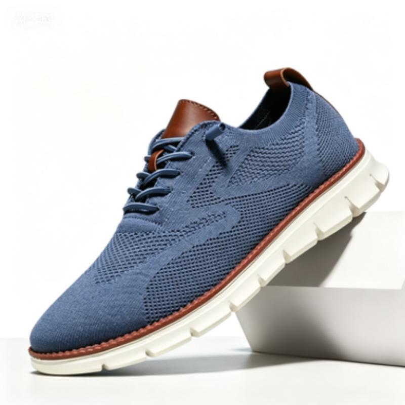 Men's Breathable Mesh Oxford Shoes | Ultra Lightweight Business Casual Slip-On Shoes | All-Season Comfort Walking Footwear