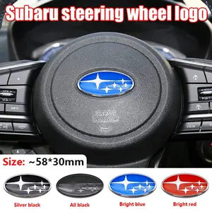 Car Steering Wheel Center Decorative Sticker, Interior Steering Wheel Decal, Used for Interior Steering Wheel Decoration, Suitable for Subaru Forester, Outback, Crosstrek (XV), Impreza, and WRX.