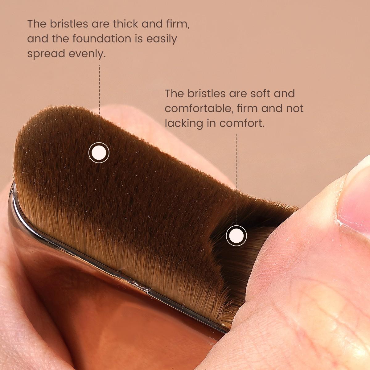 Maange 3-Piece Makeup Brush Set, Foundation Brushes, Professional Cosmetic Tools, Essential Beauty Kit for Flawless Application