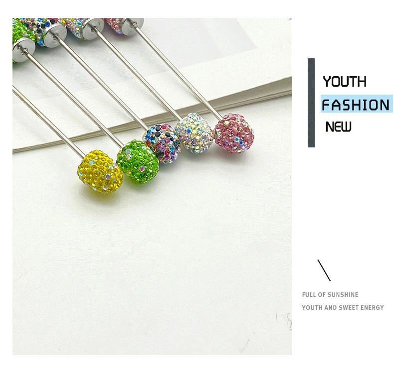 10pcs New DIY Touch Screen AB Full Rhinestone Beadable Pens, Creative Cute Beaded Pens, AB Color Diamond Ballpoint Pens, Stationery Gift Pens