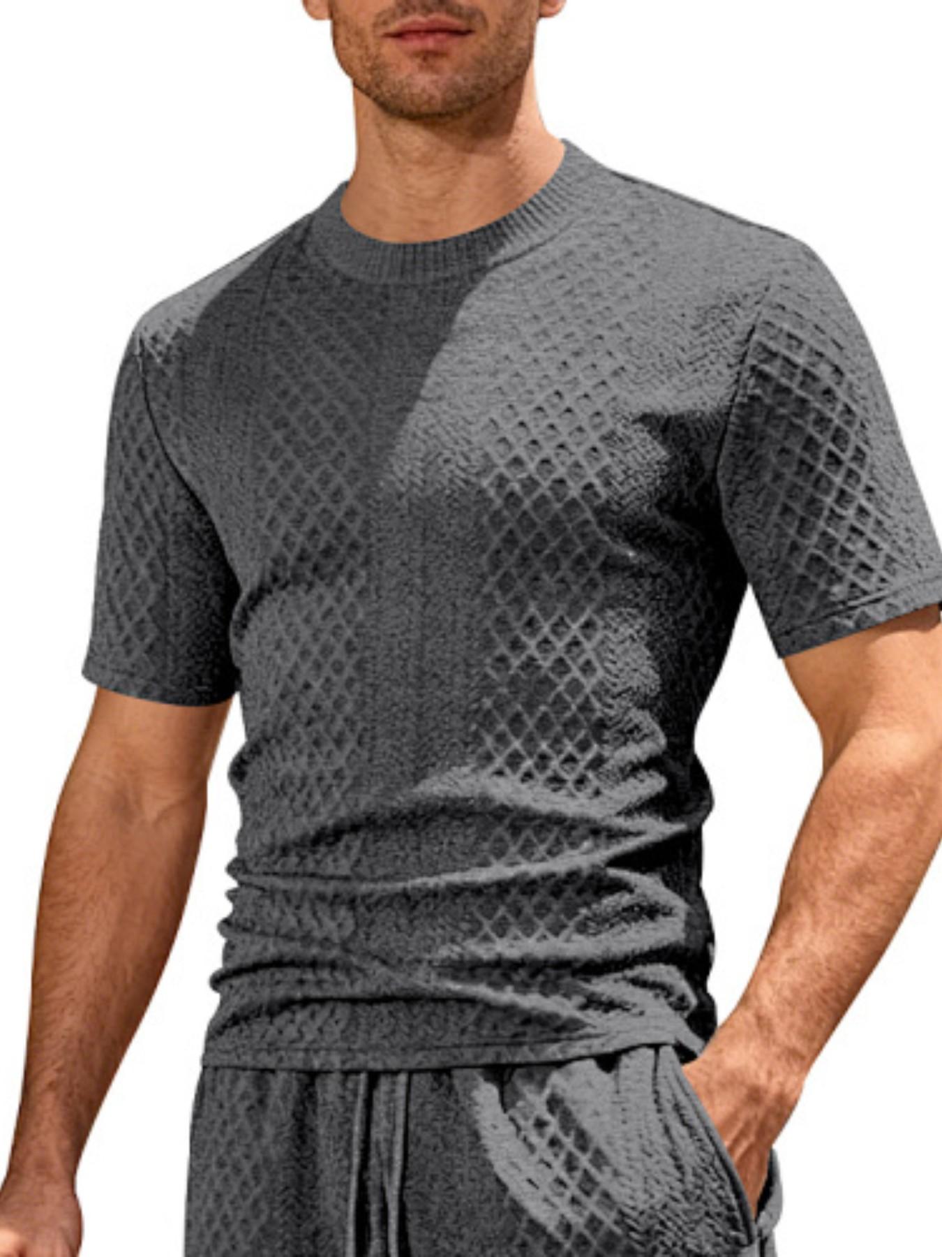 2026 Men's Heavy duty Jacquard Knitted Top Polo Shirt, Fashionable and Casual Spring/Summer Polo Top, Suitable for Daily Casual Wearing