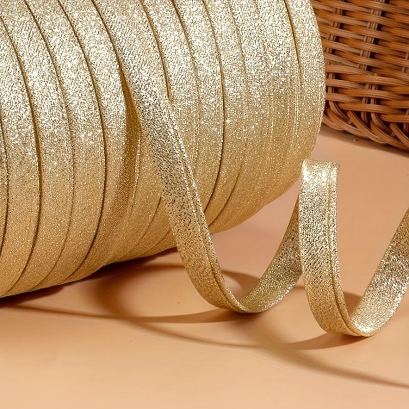 3m Silver Color Glitter Ribbon, Non-Elastic Binding Tape, Heat Resistant, for Clothing, Curtains, Bedding, Bags, Tablecloths