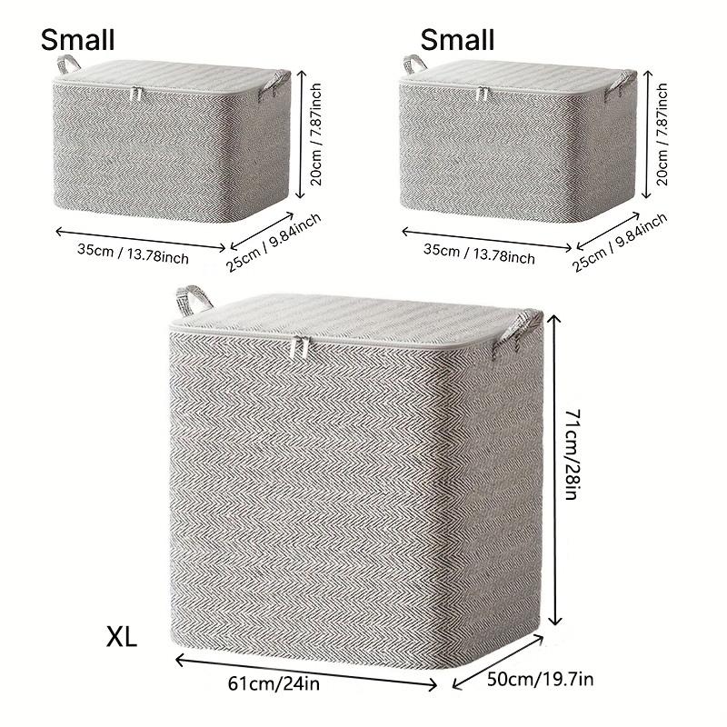 Large Storage Box with Lid, Multi-Functional Home Storage for Clothes, Blankets, Bedding, Perfect for Moving, Closet, Bedroom, Dormitory, Multifunctional Storage Bin