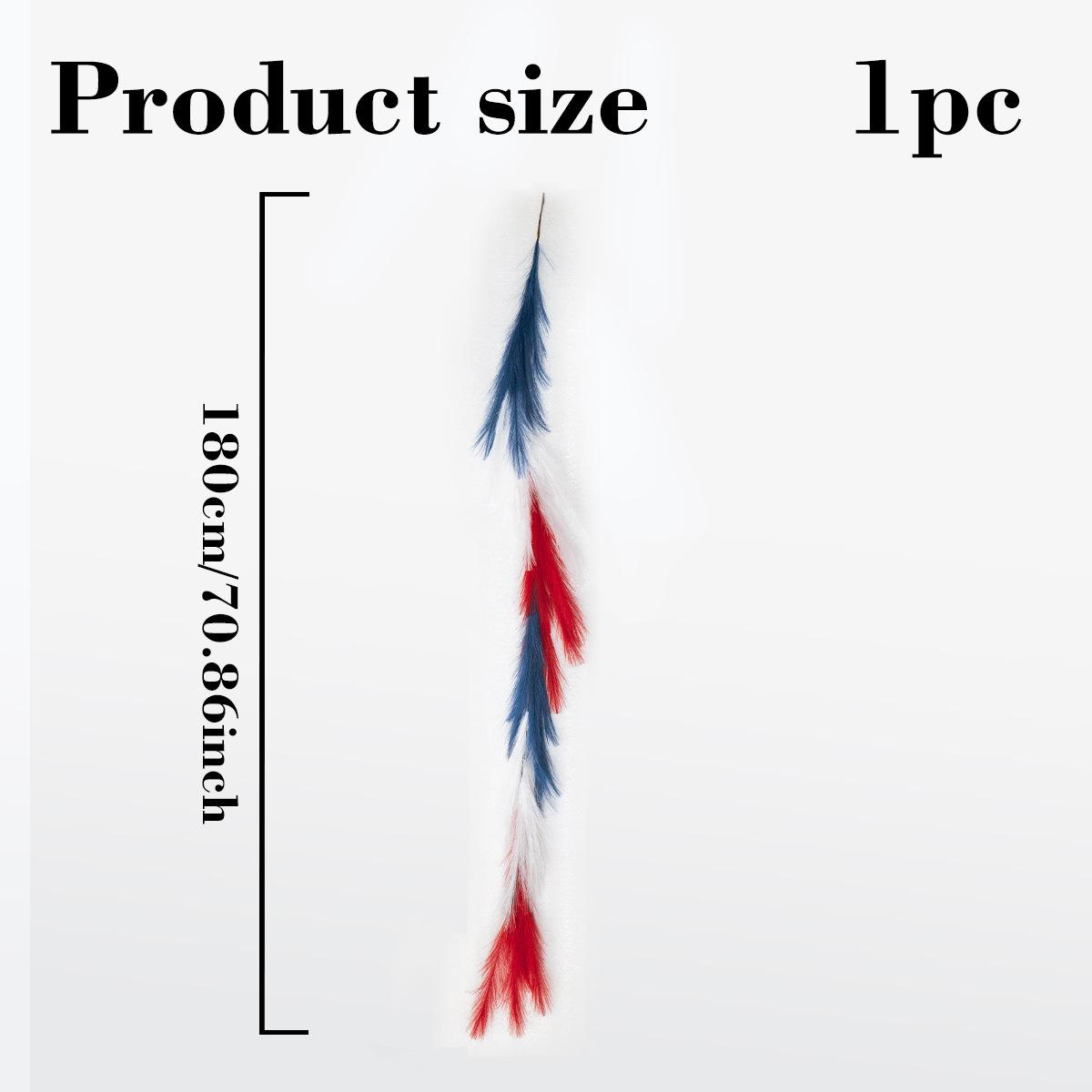 Independence Day red, white and blue imitation reed, bamboo and reed home decoration for outdoor festival backdrop, Pampas grass vines