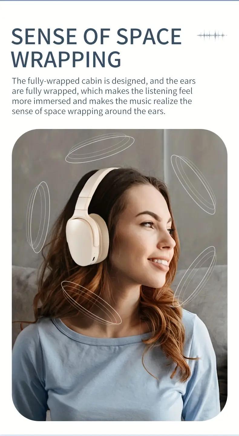 Wireless Headphones -,Sleek Black Headset ,Long Distance Connection Headset,Comfortable & Foldable Gaming Headset, Tws Bluetooth Noise,Canceling for Calls, Type-C Charging, Ideal for Travel & Home, Stereo Phones ,Design Plastic Construction  Earbuds