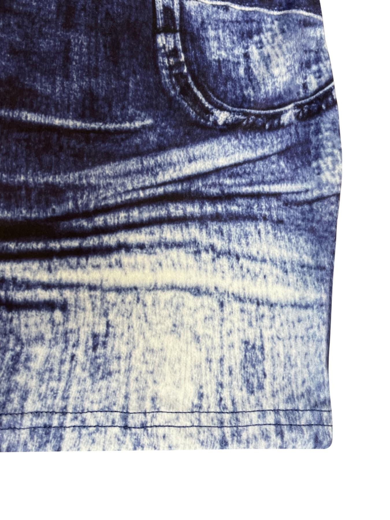 Women's denim print jumpsuit, casual sleeveless jumpsuit, suitable for everyday wear, women's slim fit jumpsuit, Sleeveless Strap Overalls