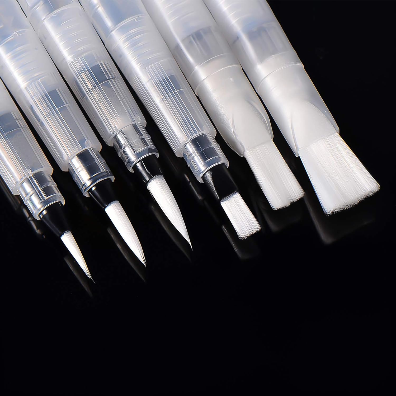 6PCS Water Brush Pens for Watercolor, Water Color Pen, Watercolor Paint Pens, Refillable Water Paint Brush ，Watercolor Pens