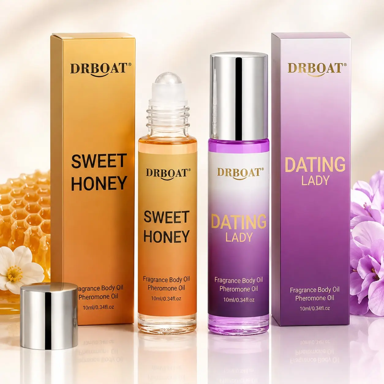 Honey & Date Pheromone Perfume Oil - Long Lasting Sweet OUD and  Roll On Subtle Perfume Oil, Honey Oud & Date | Romantic Everyday Scent | Long-Lasting | Vegan & Cruelty-Free