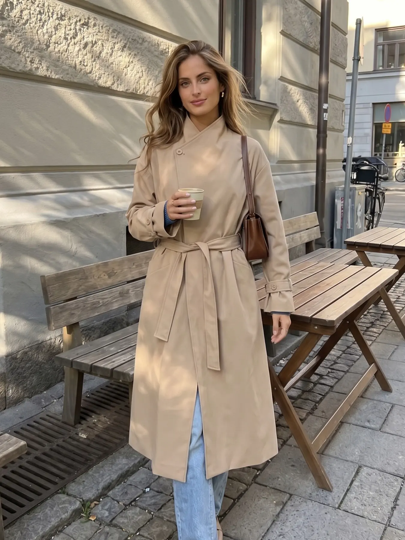 2026 Fall Winter New British Style Stand Collar Loose Coat, Elegant High-End Long Mid-Length Jacket, Stylish and Attractive Outerwear