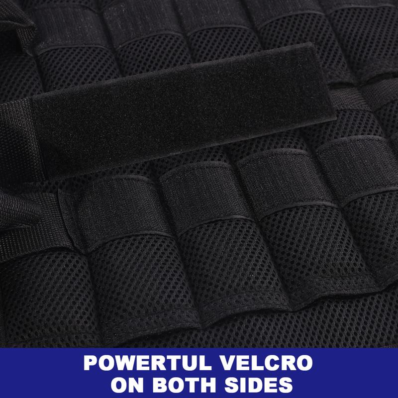 Adjustable Weighted Vest 44LB Workout Weight Vest Training Fitness Weighted Jacket for Men Women(Included 96 Steel Plates Weights)Gym Belt,Outdoorfun Muscle Exercise Equipment