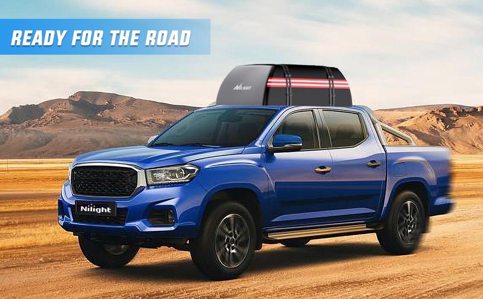 Nilight Car Roof Bag 21 Cubic Feet Waterproof Rooftop Cargo Carrier,Suitable for All Vehicle with/Without Rack - Waterproof Zip,Reflective Strip,Anti-Tear 840D PVC, with Anti-Slip Mat Truck Automotive Red Black dealsforyoudays