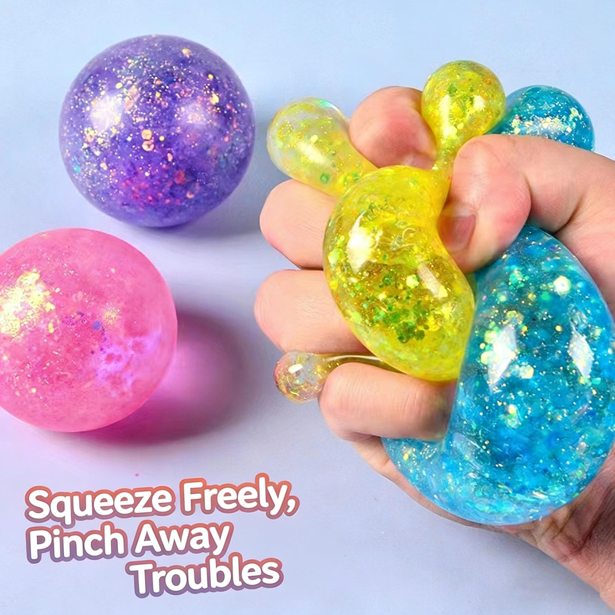 1-Piece Iridescent Soft Squishy Ball, Sleek Iridescent Style Durable TPR with Bouncy, Calming Squeeze for Stress Relief Fidget During Daily Breaks, Stress Relief Gadgets