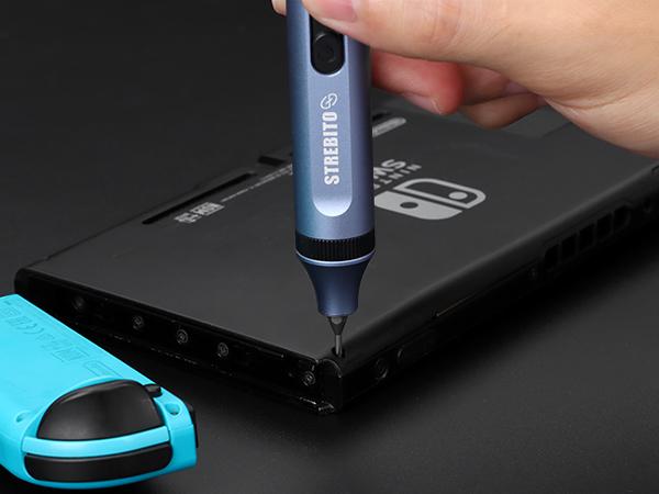 STREBITO 3.7V Mini Electric Screwdriver Set, 42-in-1 Electric Precision Screwdriver, Compact Electric Screwdriver Rechargeable with Display, Small Tool Kit for Electronic Computer Laptop RC Drone  screwdriver set