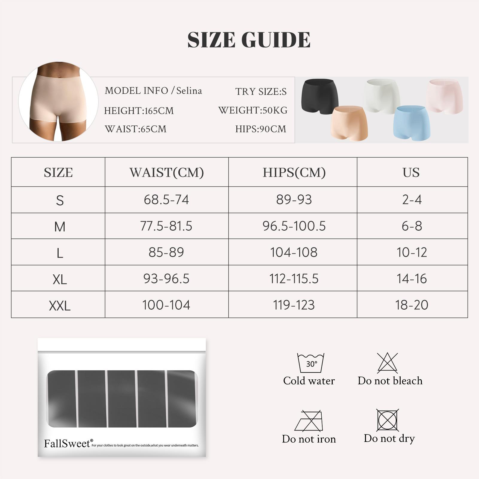 FallSweet Women's Seamless Panties No Show Boy Shorts Underwear Boxer Briefs Pack