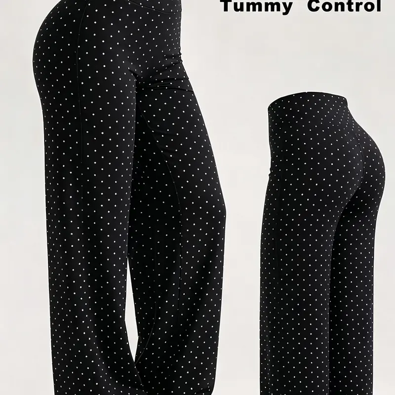 High-Waisted Wide Leg Pants, High Stretch Slim Fit Straight Leg Pants, Perfect for Sports and Casual Daily Wear, Comfortable and Stylish, Bottoms