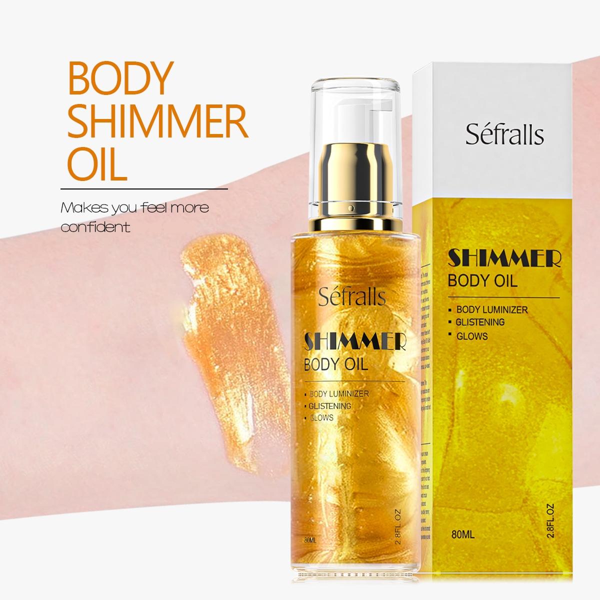 Body Care Glow Oil, Brightening Body Oil, Body Shimmer Oil, Body Skincare Lotion for Women & Men