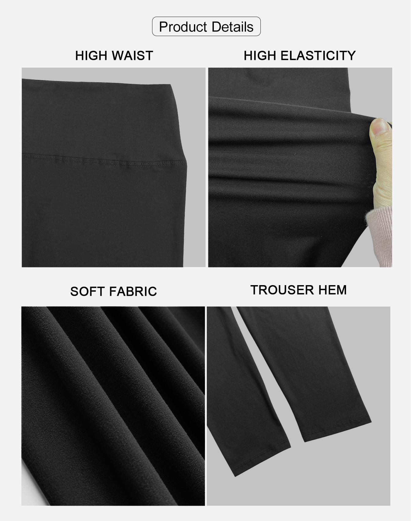 【Plus Size】 Solid High Waisted Leggings, Casual Comfy Tummy Control Skinny Pants for Yoga Gym Workout, Women's Bottoms for All Seasons