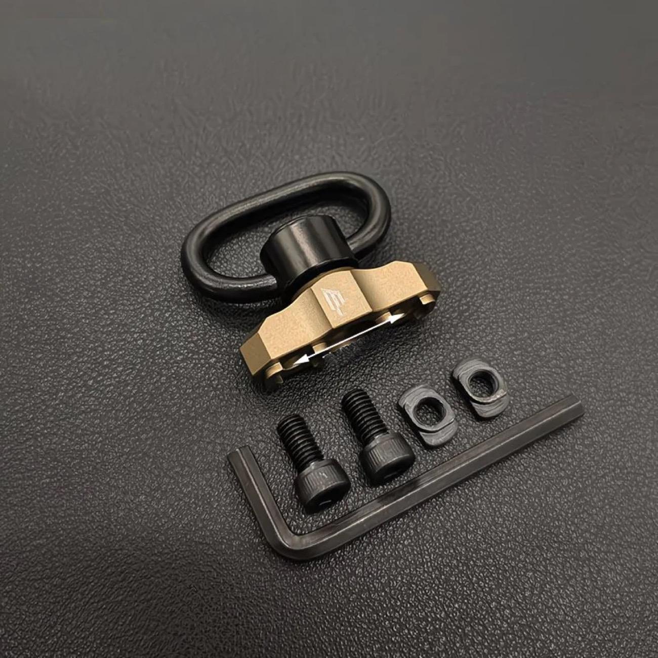 High-Quality Metal Quick Release Sling Buckle, Multi-Purpose Single-Hole 1&2 Point Sling Ring for Outdoor Sports, Cameras, Bags & MOLLE Bags