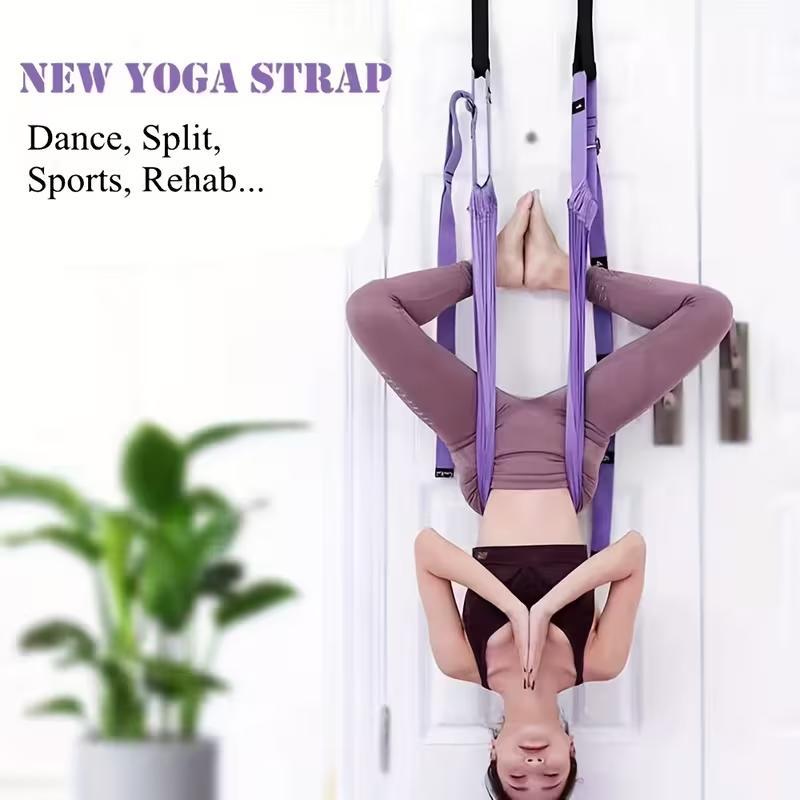 Multifunctional Aerial Yoga Hammock with Resistance Band, Ideal for Ballet Gymnastics Pilates, Home Back Bend Trainer Door Hanging Inversion Strap