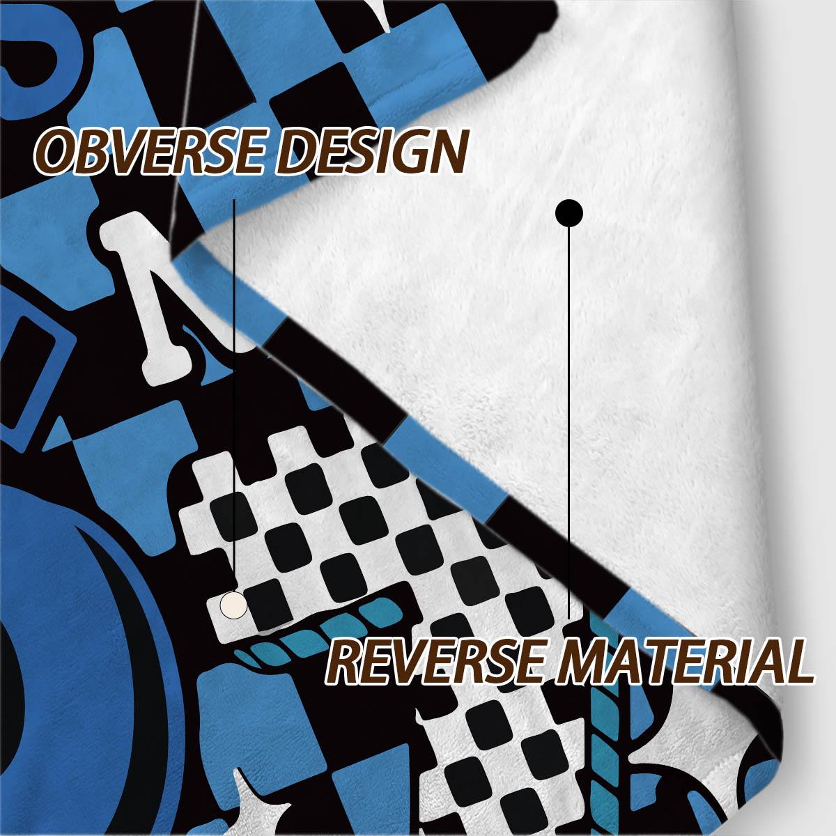 Track Style Digital 67 Print Blanket, Flannel, Soft Breathable Warm, Living Room Bedroom Decor, Holiday Gift, Multi-Use Cover