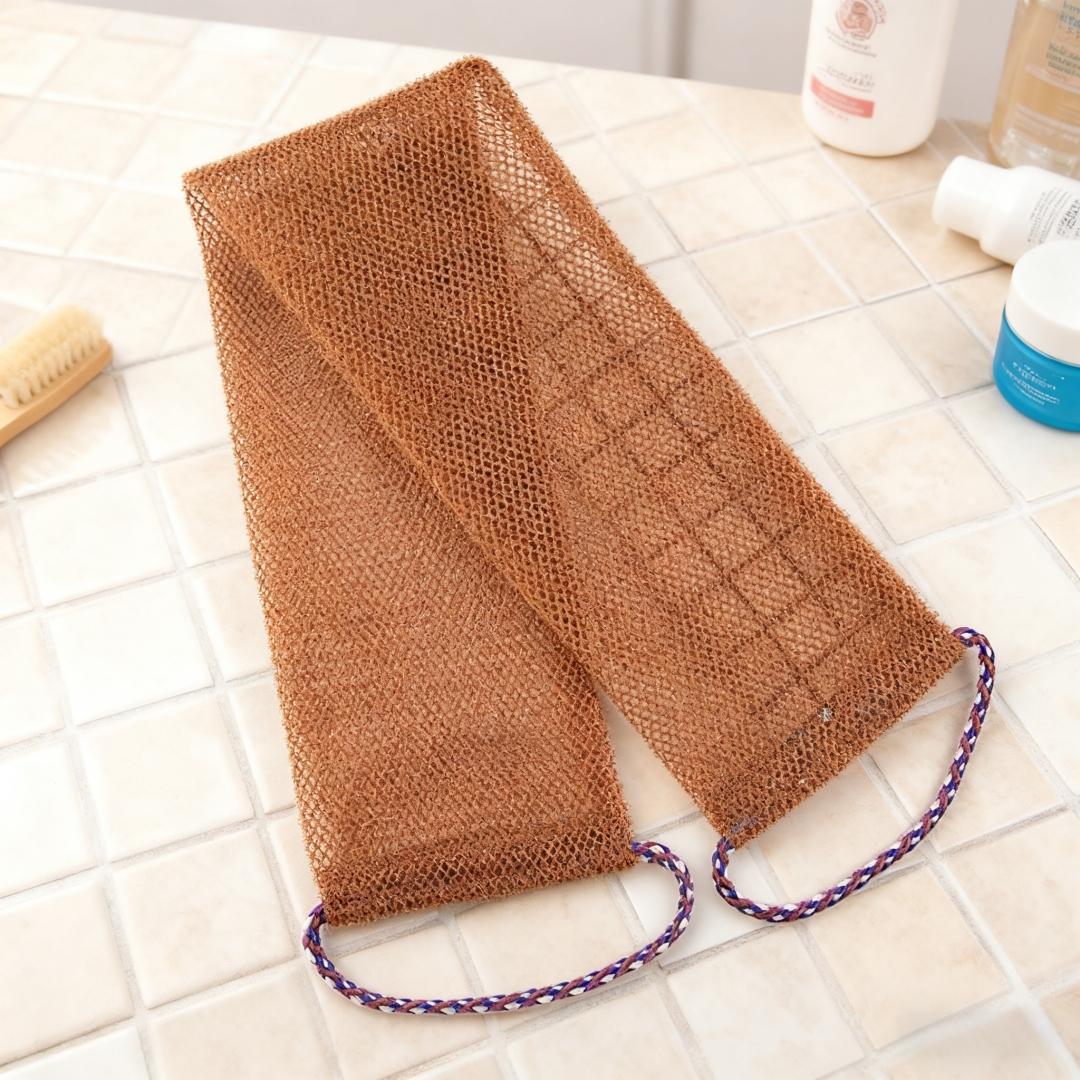 1 PC African Net Long Net Bath Exfoliating Shower Body Scrub Cloths, Lightweight Reticulate Sponge, Effective Skin Care Tool, Perfect for Everyday Use, Exfoliating Mesh, Exfoliating Net Loofah, African Net Sponges, Exfoliating Shower Scrubber