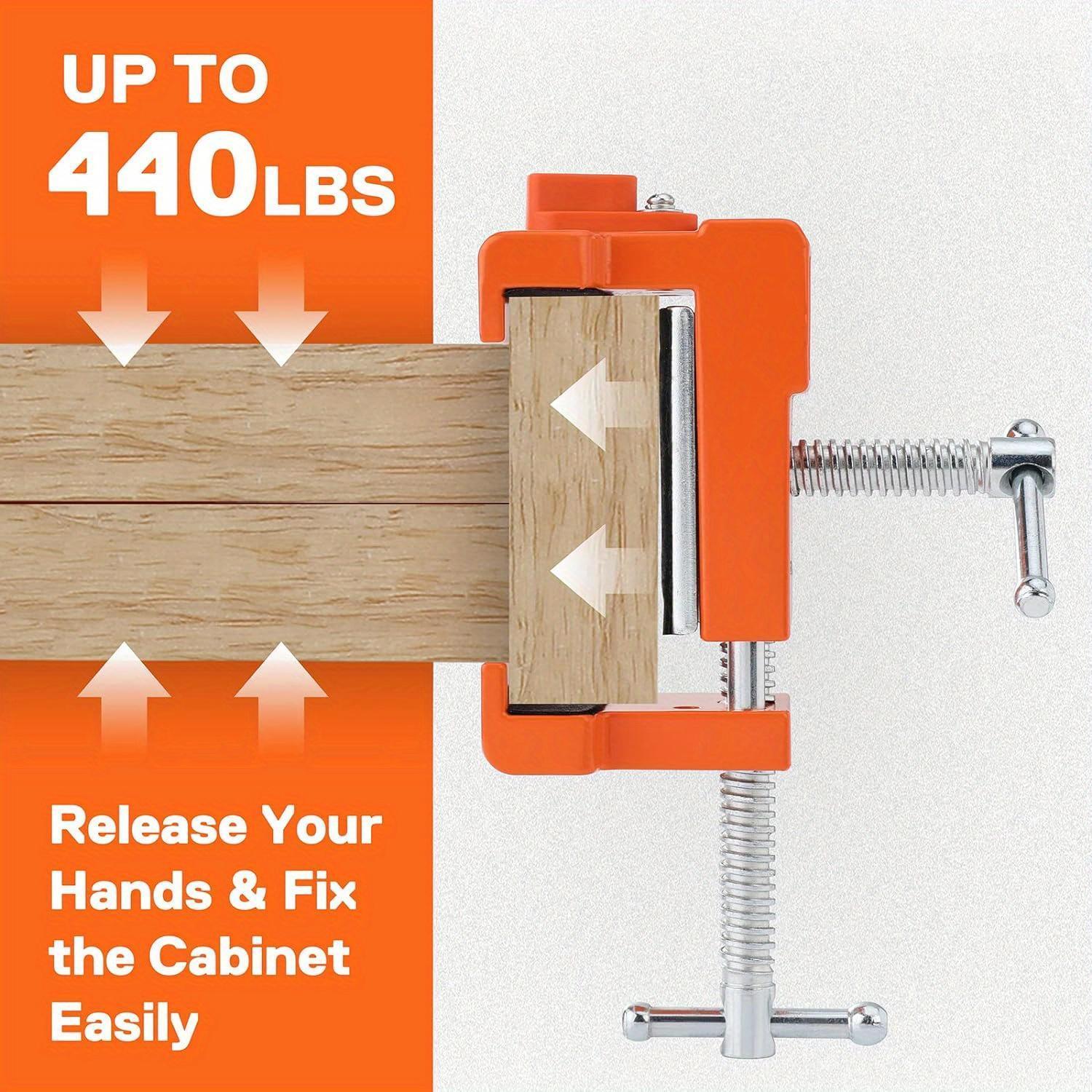 MOVATEK 2/1-Pack   Heavy Duty   Cabinet Clamps, Cabinet Claw, Face Frame Clamps for Installing Cabinets, 440 lbs Load Limited