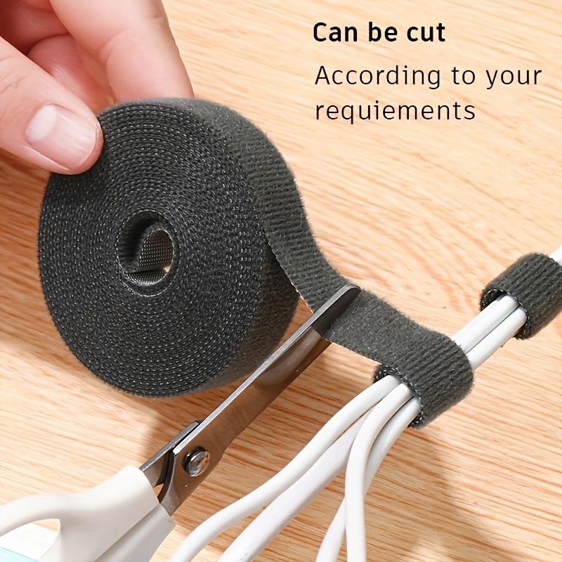 Self-Adhesive Hook & Loop Cable Ties, 5m Wire Organizers for Secure Wiring Management, Durable Fastening Solution for Home Office Use
