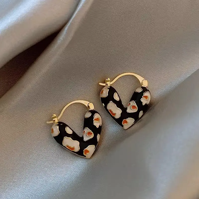 2026 New Leopard Heart Ear Buckles, Unique Premium Design Earrings for Women,back to school,back to school haul